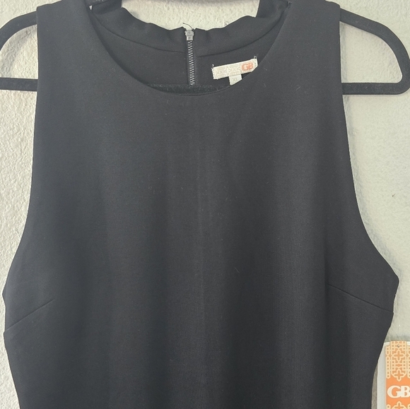 GB Dress Womens XL Black  Cut Out Neck Midi Length Goth Cocktail Party New - Picture 4 of 13